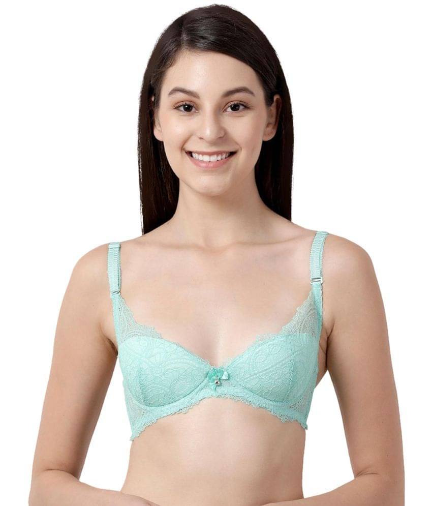 Susie Nylon Lightly Padded Women's T-Shirt Bra ( Mint Green ) Susie Nylon Lightly Padded Women's T-Shirt Bra ( Mint Green )