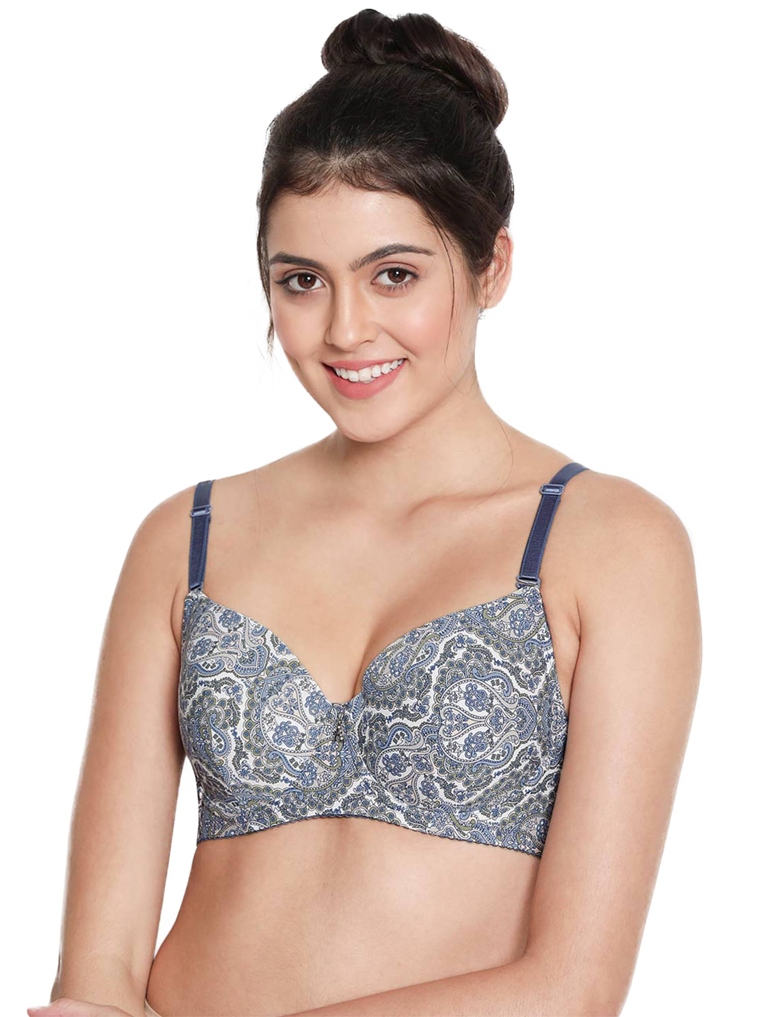 Susie Nylon Lightly Padded Women's T-Shirt Bra ( Navy Blue ) Susie Nylon Lightly Padded Women's T-Shirt Bra ( Navy Blue )