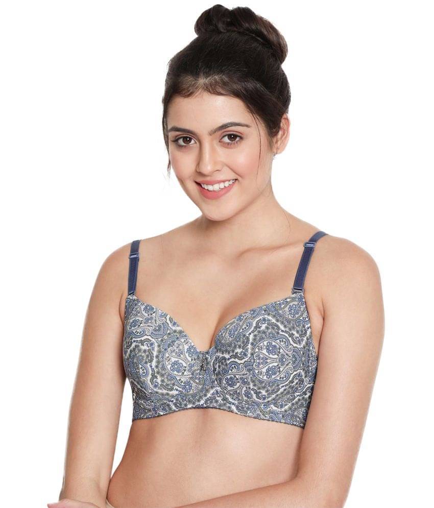 Susie Nylon Lightly Padded Women's T-Shirt Bra ( Navy Blue ) Susie Nylon Lightly Padded Women's T-Shirt Bra ( Navy Blue )