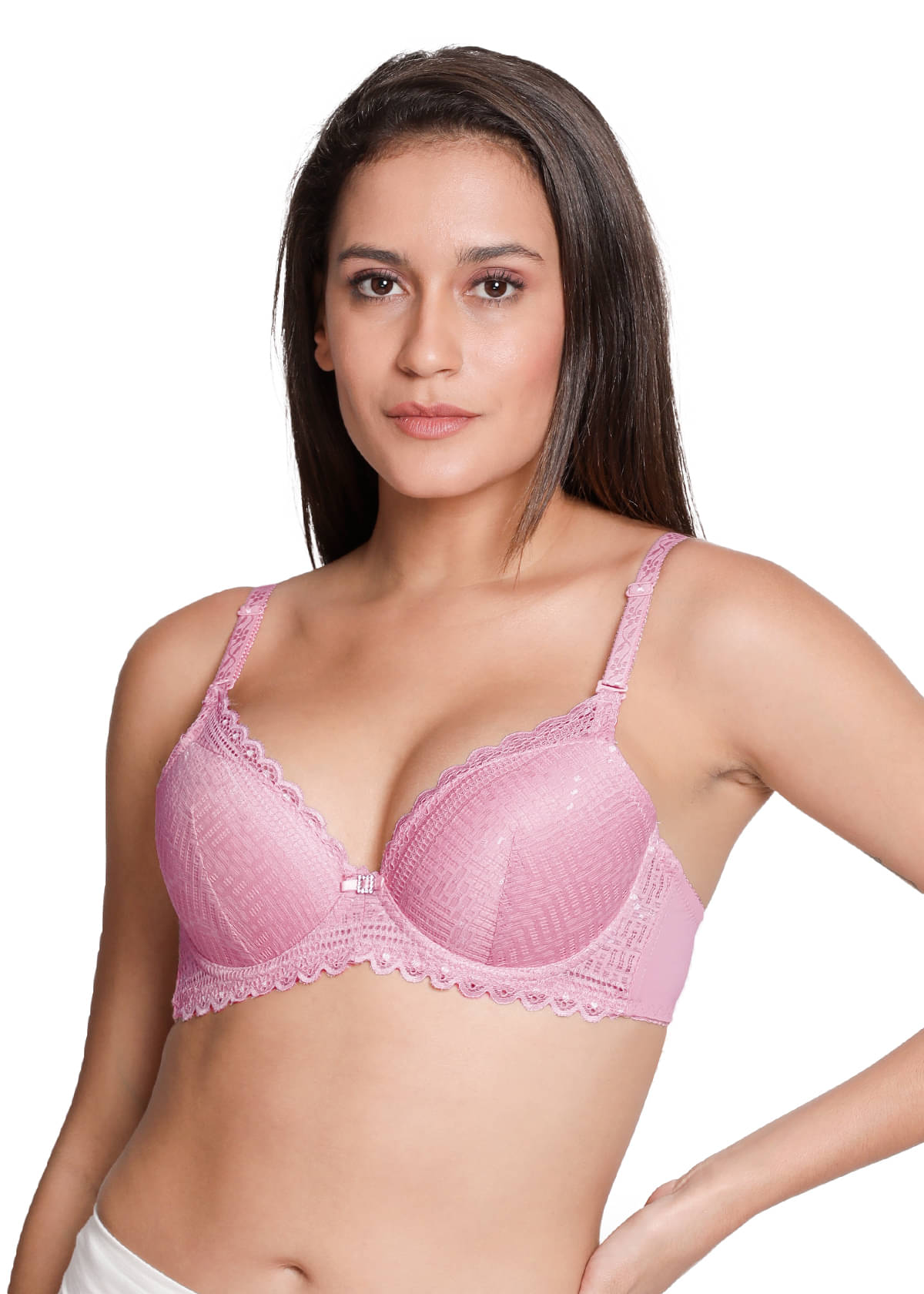 Susie Lace Lightly Padded Women's Everyday Bra ( Pink ) Susie Lace Lightly Padded Women's Everyday Bra ( Pink )