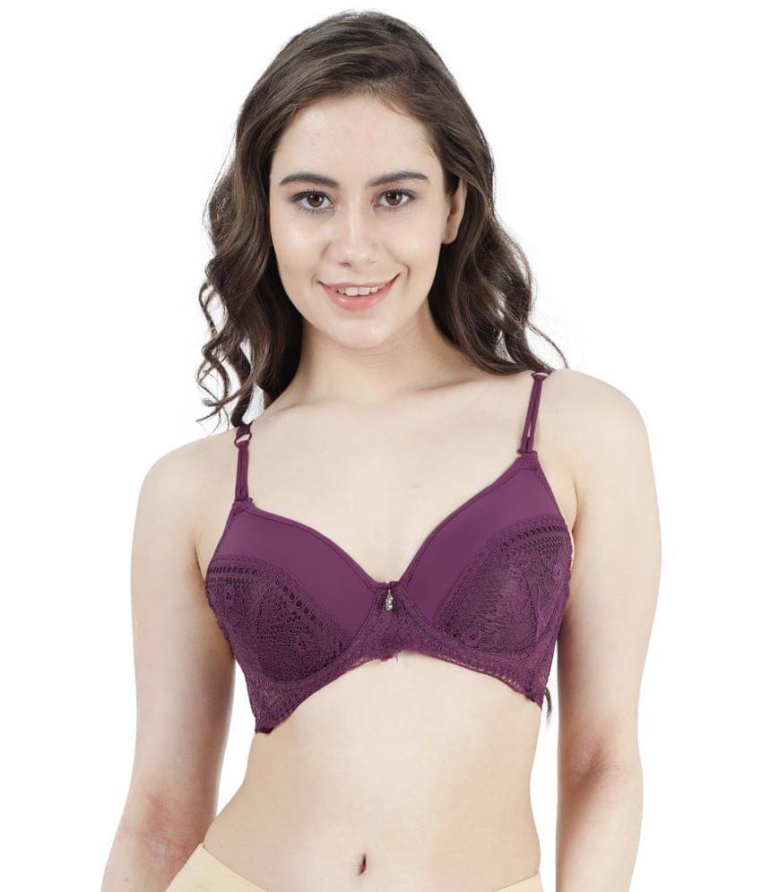 Susie Cotton Blend Lightly Padded Women's Everyday Bra ( Purple ) Susie Cotton Blend Lightly Padded Women's Everyday Bra ( Purple )