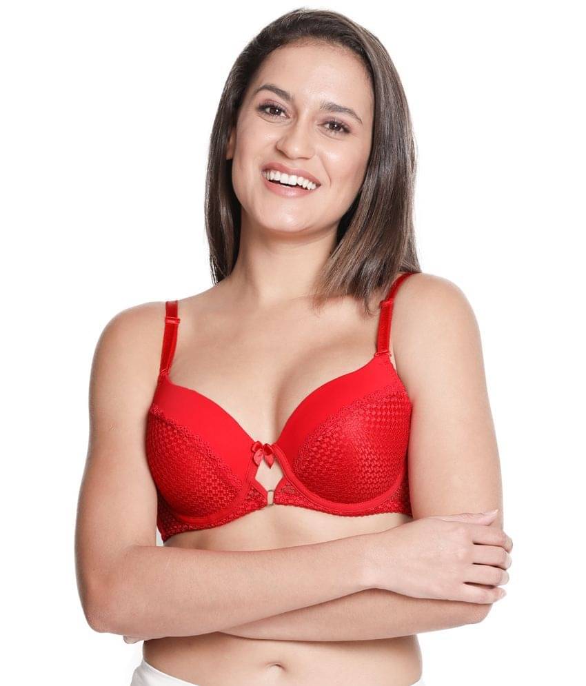     			Susie Nylon Lightly Padded Women's Everyday Bra ( Red )
