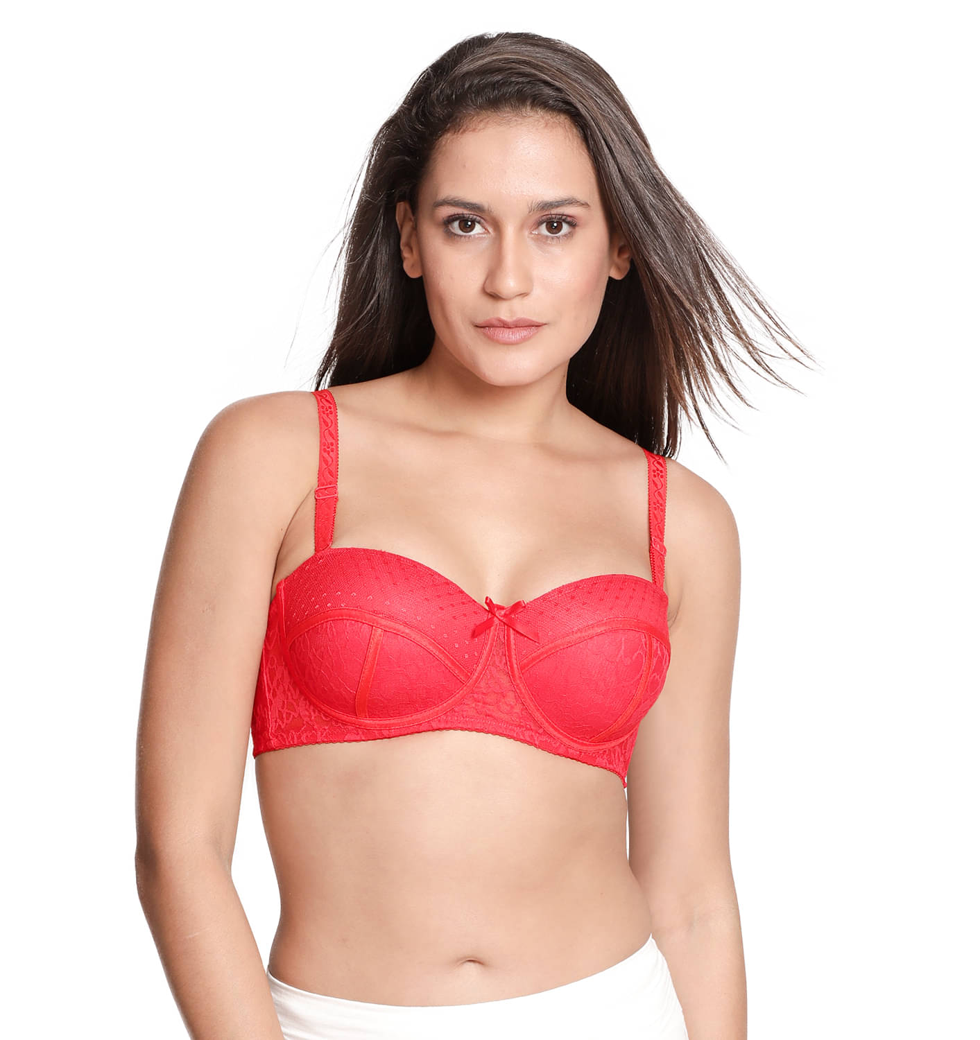 Susie Nylon Lightly Padded Women's Everyday Bra ( Red ) Susie Nylon Lightly Padded Women's Everyday Bra ( Red )