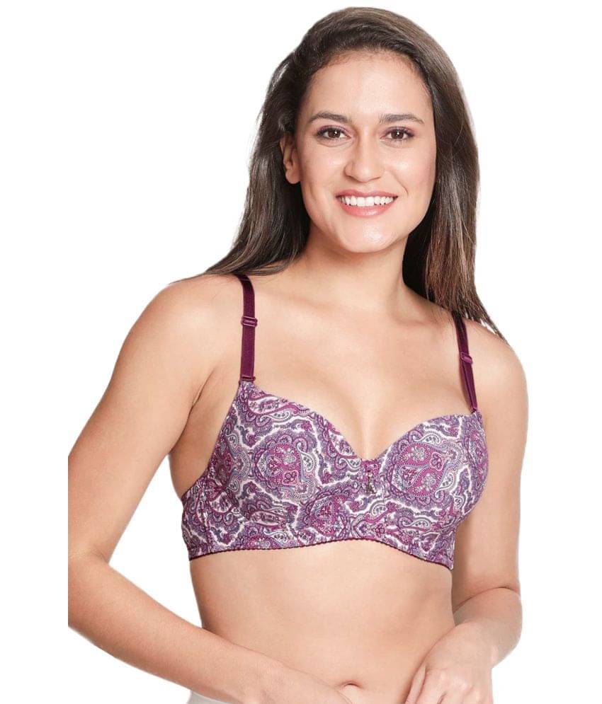 Susie Nylon Lightly Padded Women's T-Shirt Bra ( Wine )     			Susie Nylon Lightly Padded Women's T-Shirt Bra ( Wine )