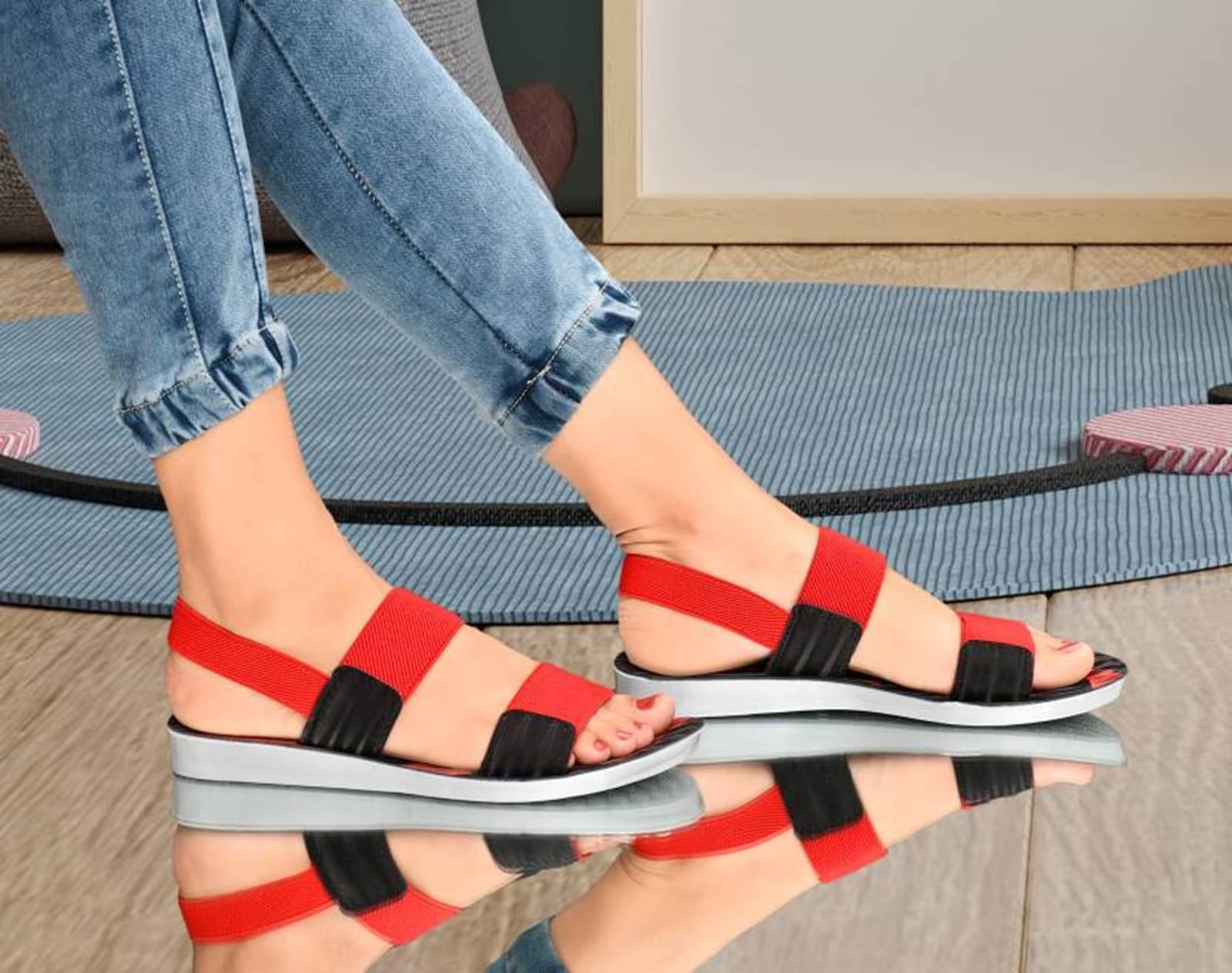     			T-Rock Red Women's Flats