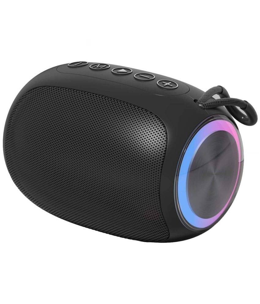     			Tecsox Storm 10 W Bluetooth Speaker Bluetooth V 5.3 with USB,SD card Slot,Aux,3D Bass Playback Time 12 hrs Black