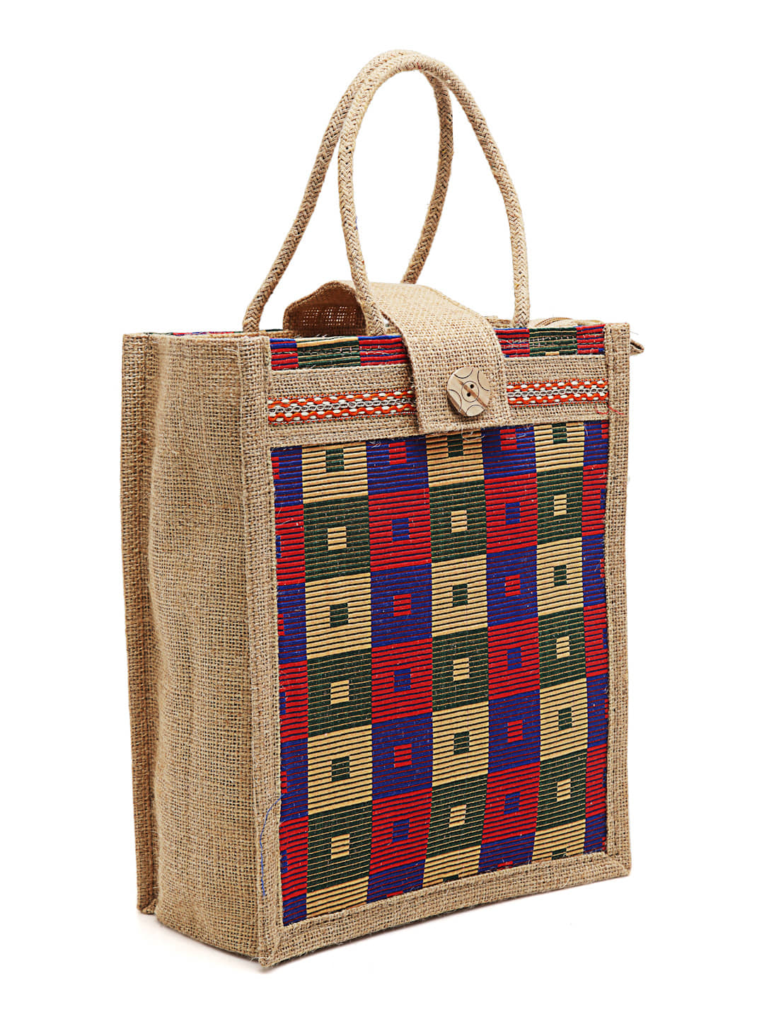 ENSAC Blue Jute Lunch Bag Pack of 1 - Handbags | Buy online on ZillyBuy