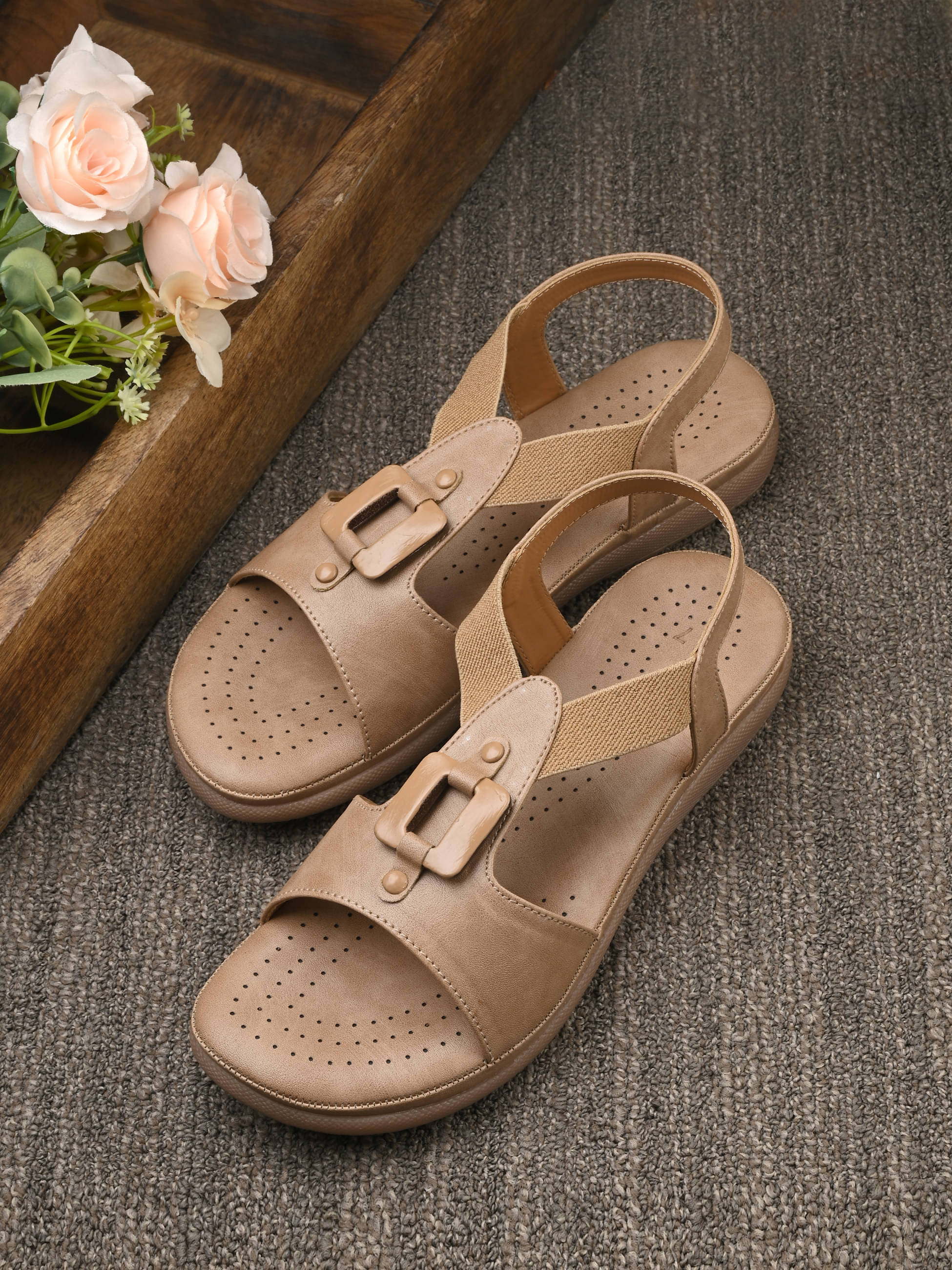     			Footloose Beige Women's Flats