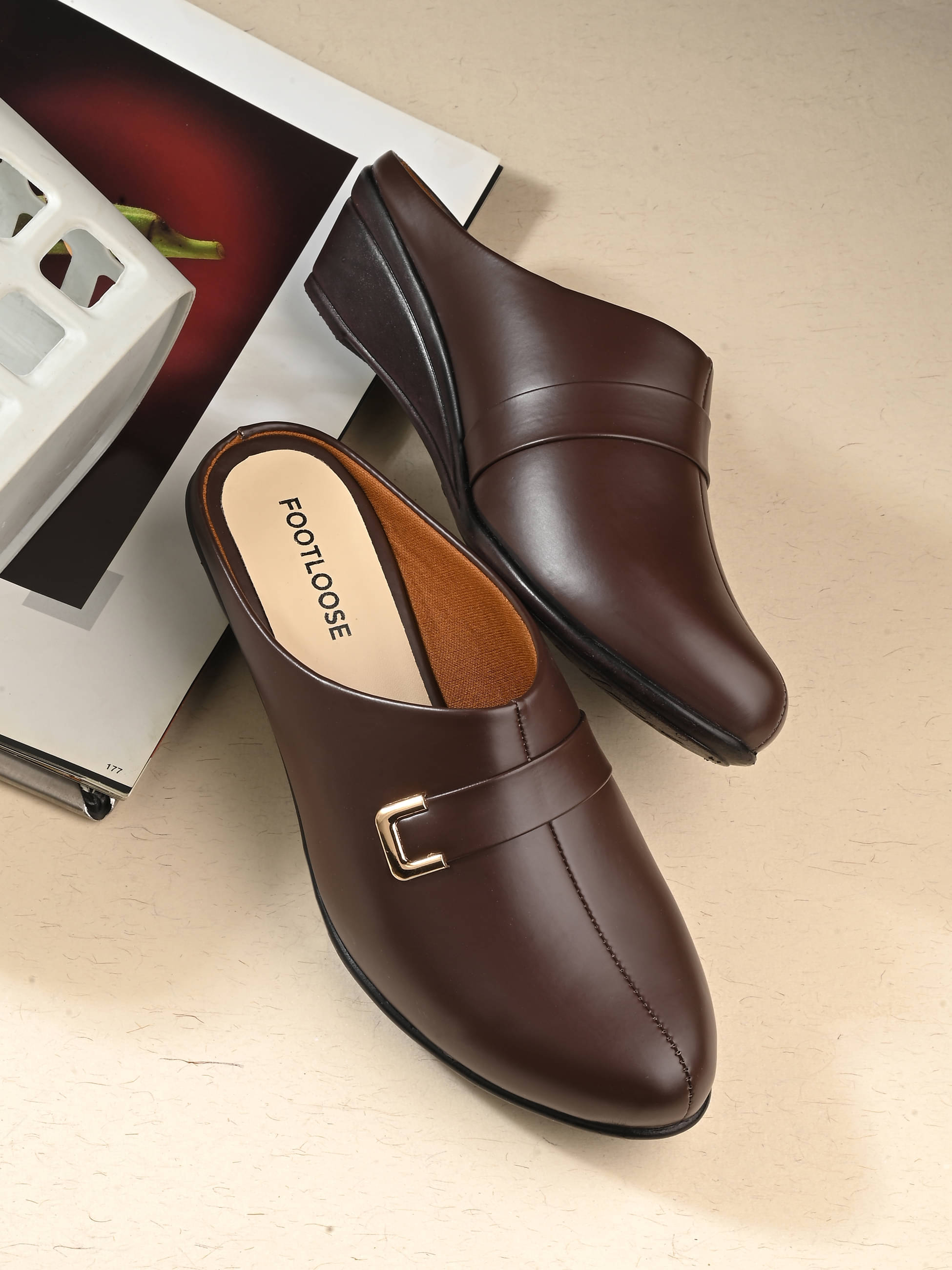 Footloose Brown Women's Mules     			Footloose Brown Women's Mules