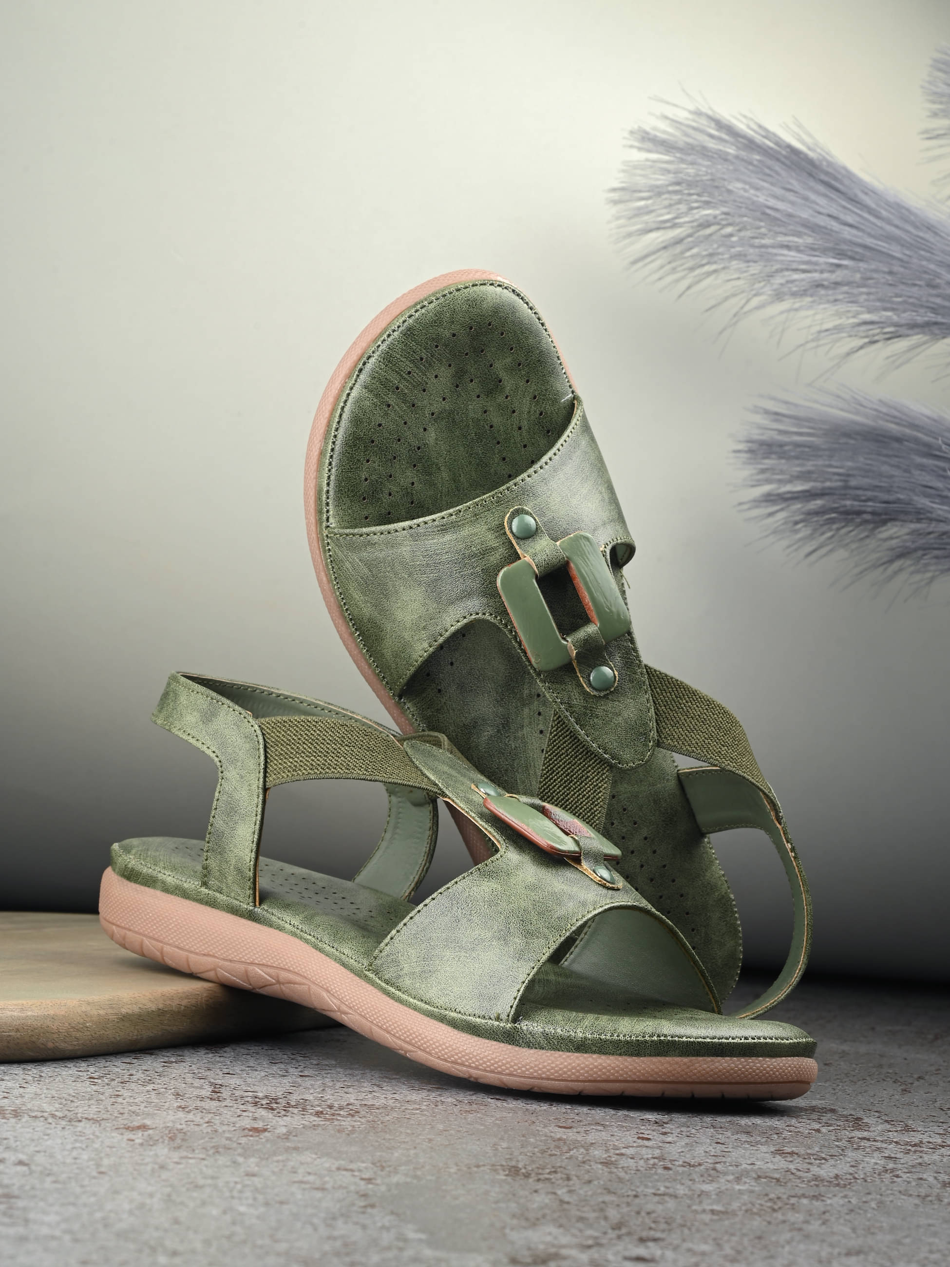    			Footloose Green Women's Flats