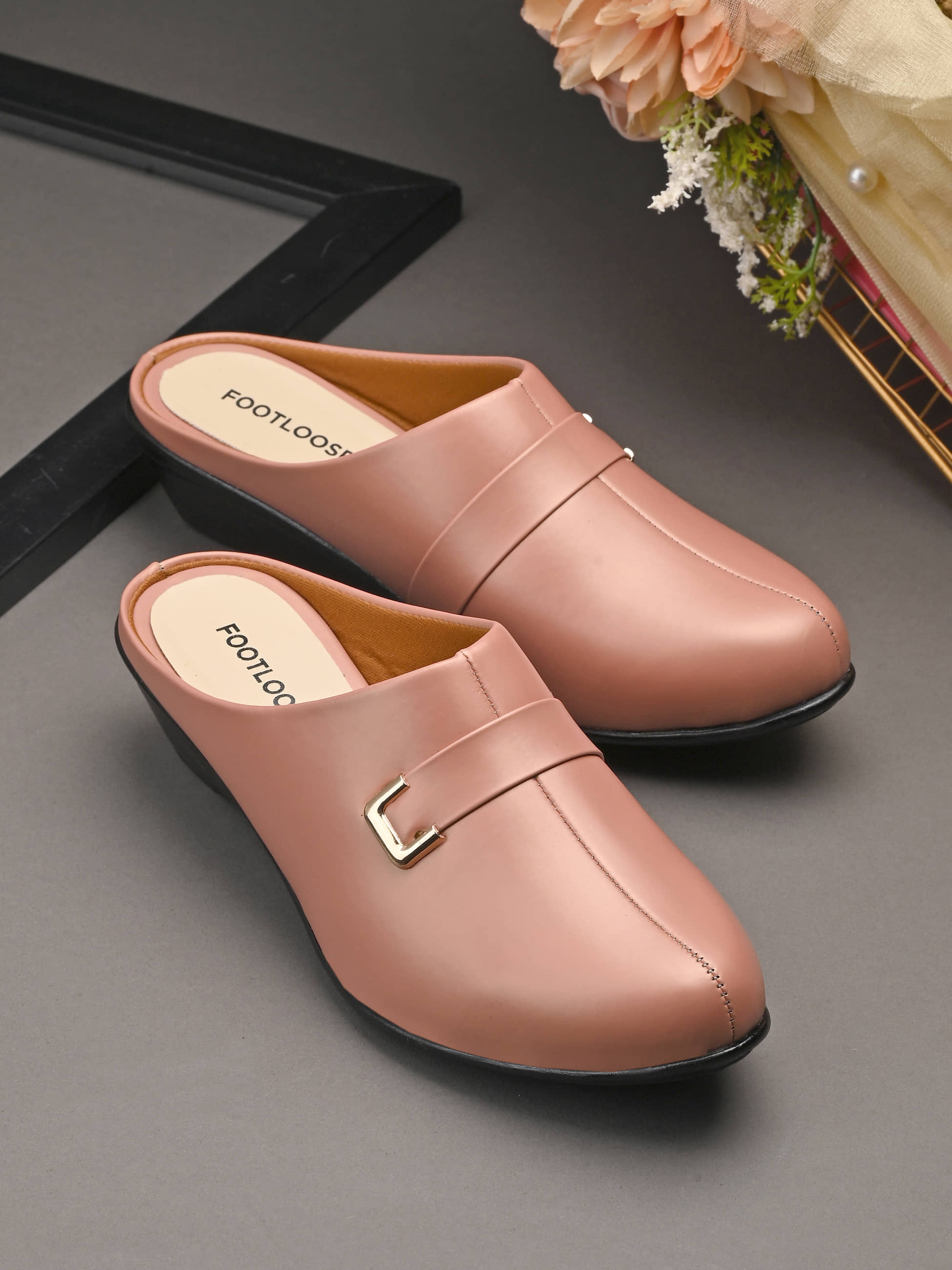 Footloose Pink Women's Mules - Ethnic Shoes | Buy online on ZillyBuy