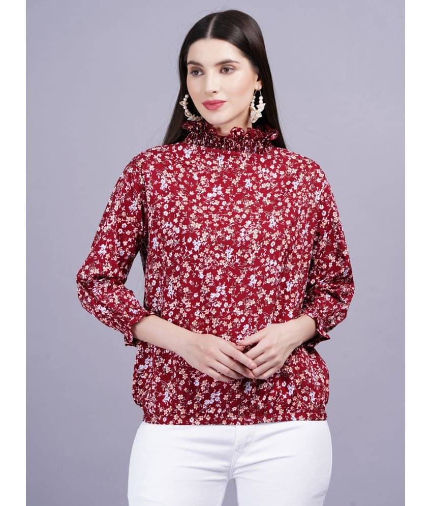     			HIGHLIGHT FASHION EXPORT Women's Rayon Regular Top ( Maroon )