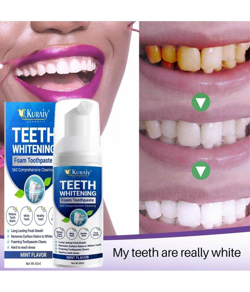 KURAIY Teeth Whitening Oral Hygiene Breath Toothpaste Foam 60ML KURAIY Teeth Whitening Oral Hygiene Breath Toothpaste Foam 60ML