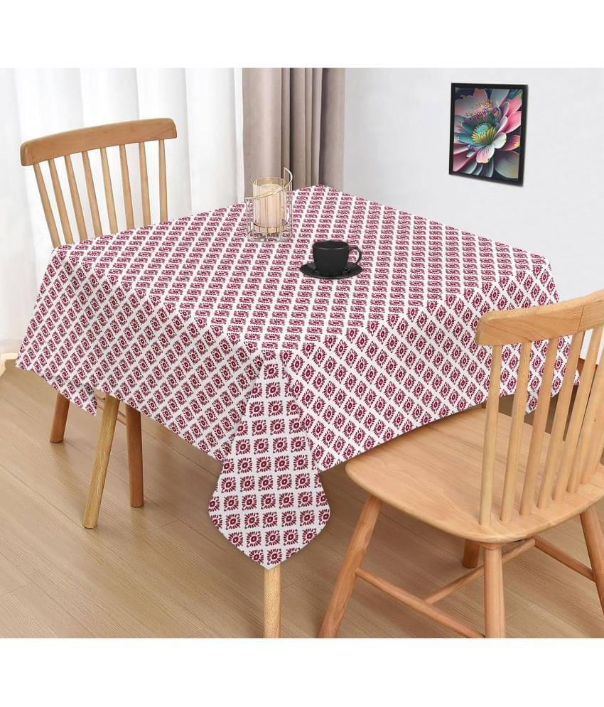     			Oasis Hometex Printed Cotton 2 Seater Square Table Cover ( 102 x 102 ) cm Pack of 1 Brown
