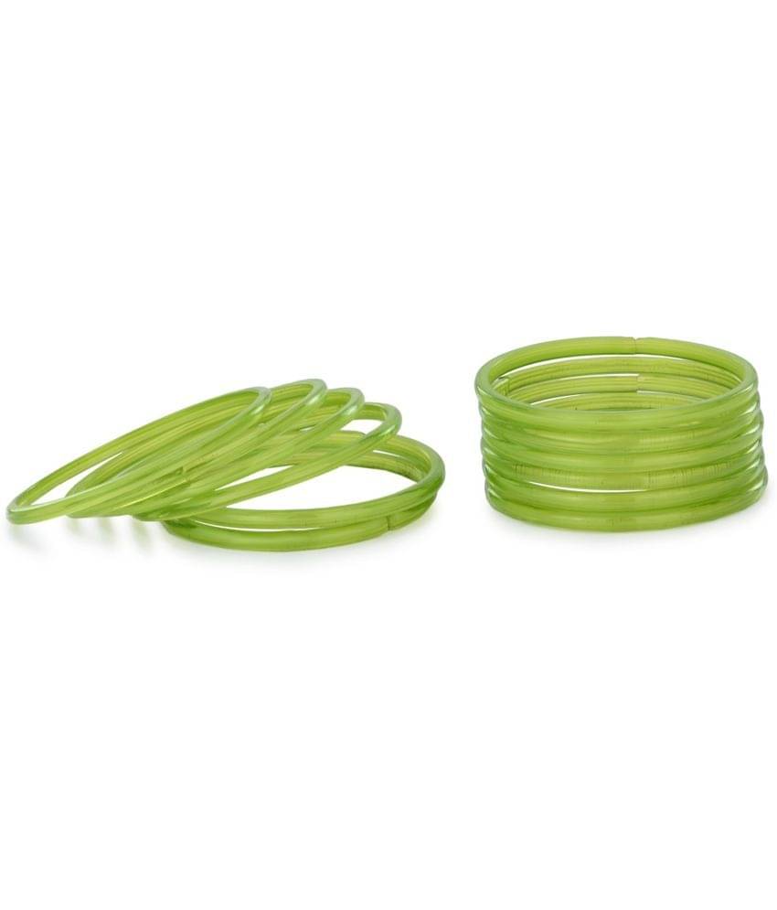 Somil Green Bangle Set ( Pack of 12 )     			Somil Green Bangle Set ( Pack of 12 )