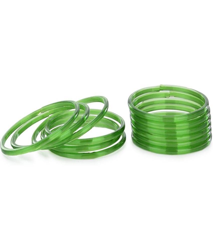 Somil Green Bangle Set ( Pack of 12 )     			Somil Green Bangle Set ( Pack of 12 )