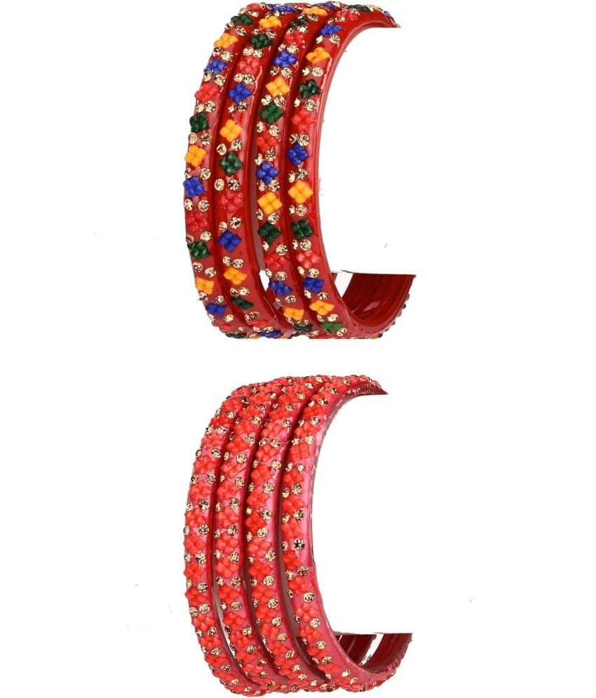 Somil Multicolor Bangle Set ( Pack of 8 ) Somil Multicolor Bangle Set ( Pack of 8 )