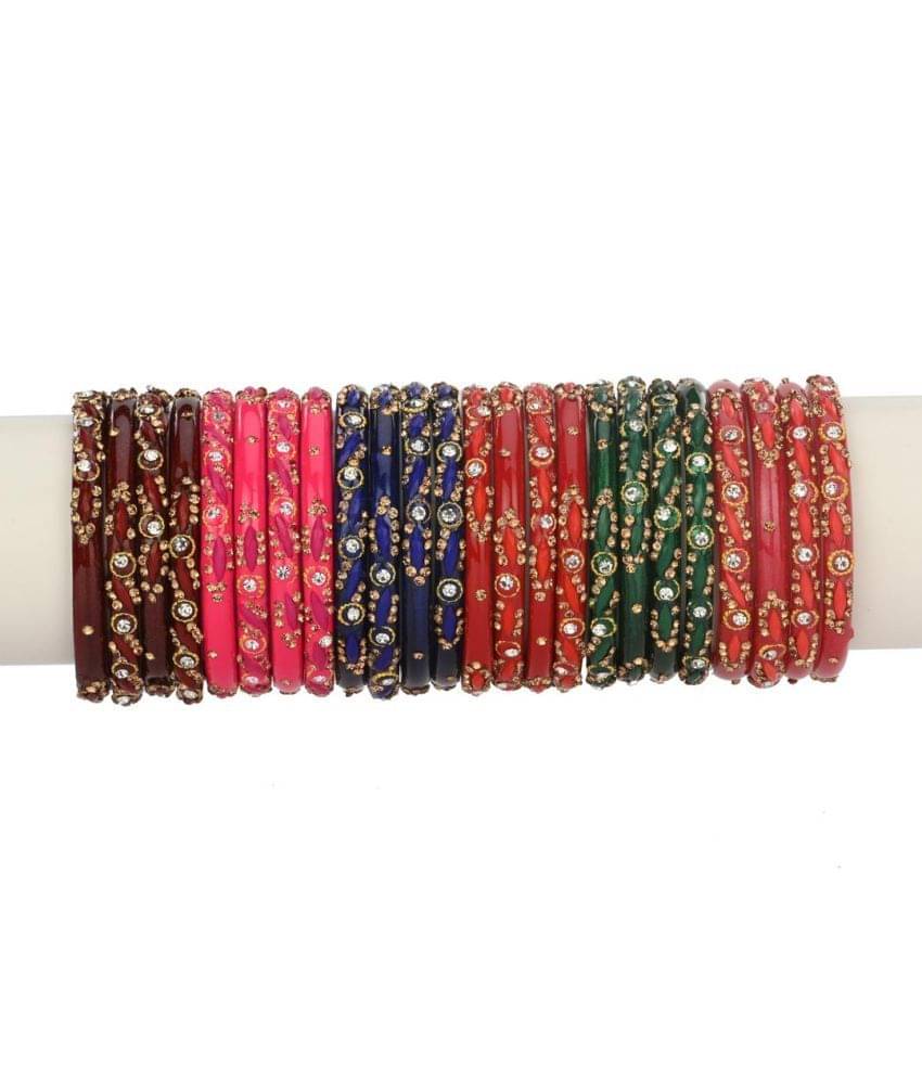 Somil Multicolor Bangle Set ( Pack of 24 ) Somil Multicolor Bangle Set ( Pack of 24 )