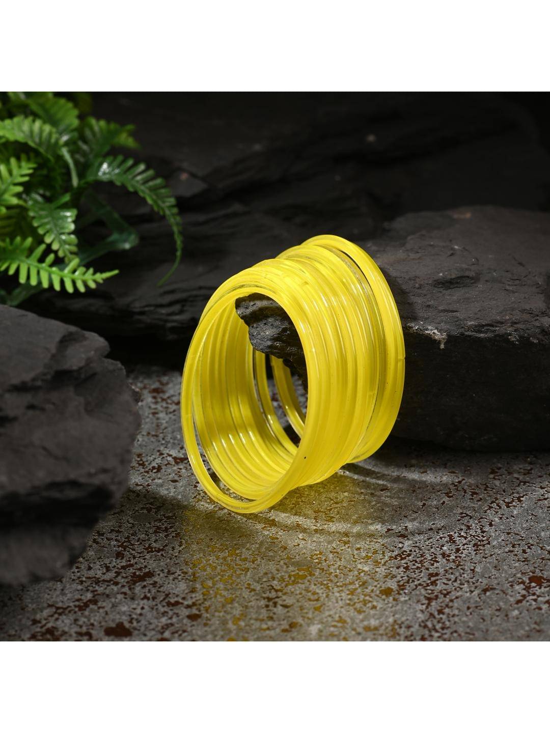 Somil Yellow Bangle Set ( Pack of 12 ) Somil Yellow Bangle Set ( Pack of 12 )