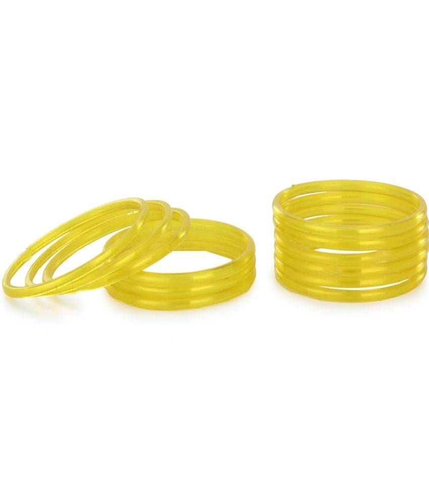 Somil Yellow Bangle Set ( Pack of 12 ) Somil Yellow Bangle Set ( Pack of 12 )