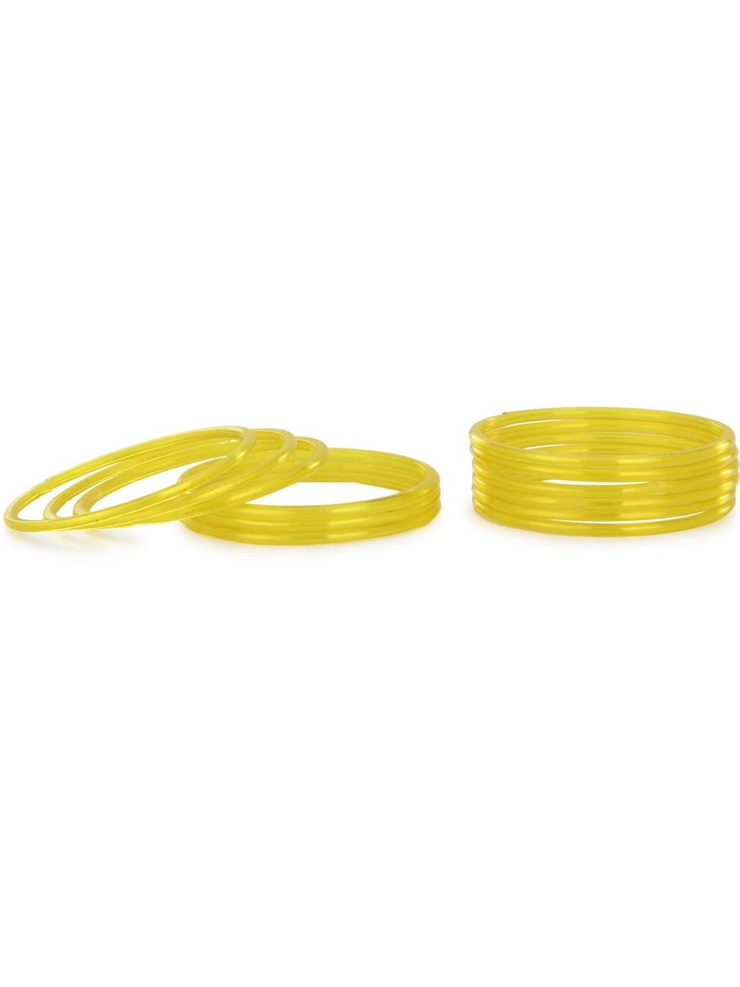 Somil Yellow Bangle Set ( Pack of 12 ) Somil Yellow Bangle Set ( Pack of 12 )