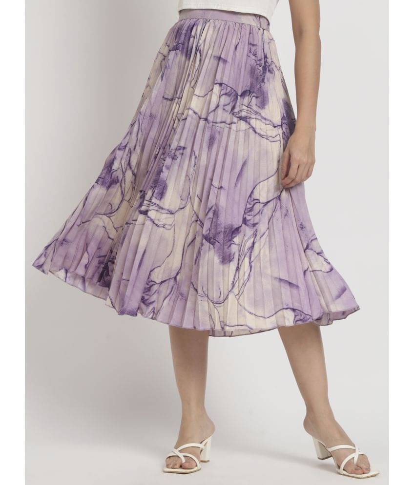 ZWERLON Purple Crepe Women's Flared Skirt ( Pack of 1 ) ZWERLON Purple Crepe Women's Flared Skirt ( Pack of 1 )