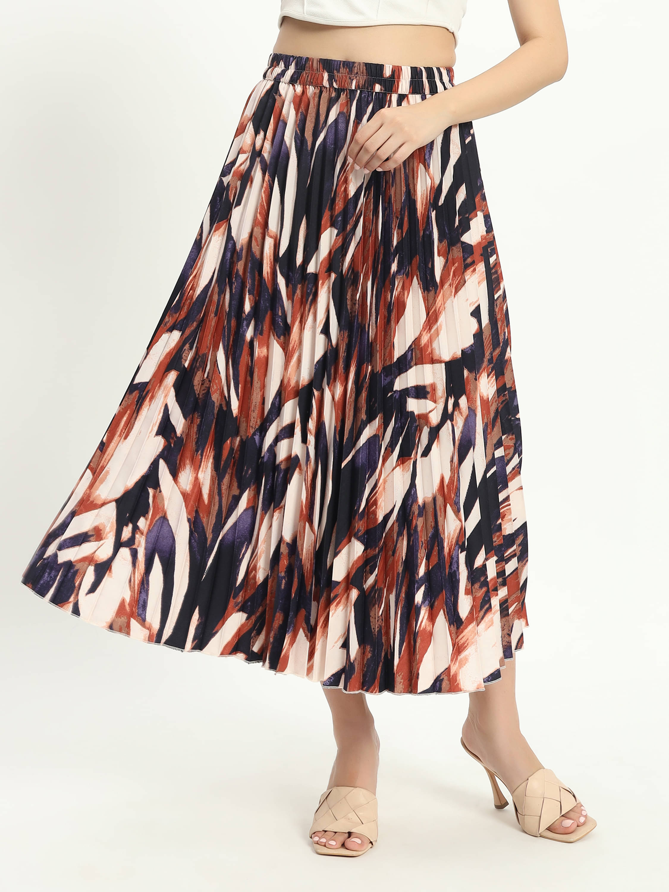     			ZWERLON Purple Crepe Women's A-Line Skirt ( Pack of 1 )