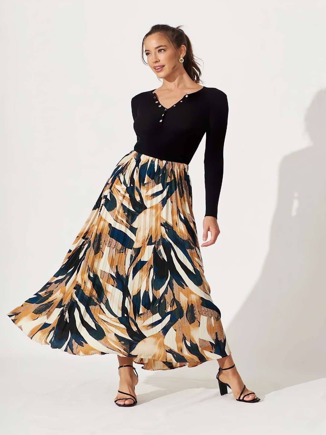     			ZWERLON Yellow Crepe Women's A-Line Skirt ( Pack of 1 )