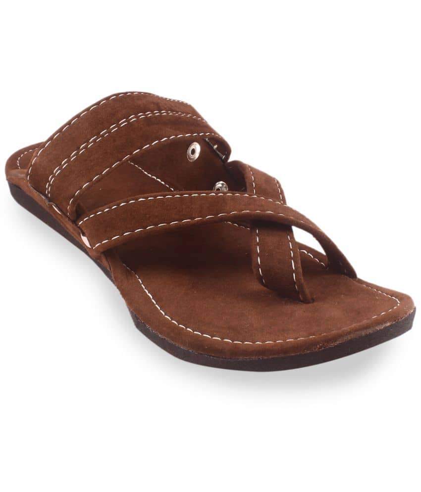 Anjaneya Creations Brown Men's Kolhapuris - Ethnic Shoes | Buy online on ZillyBuy