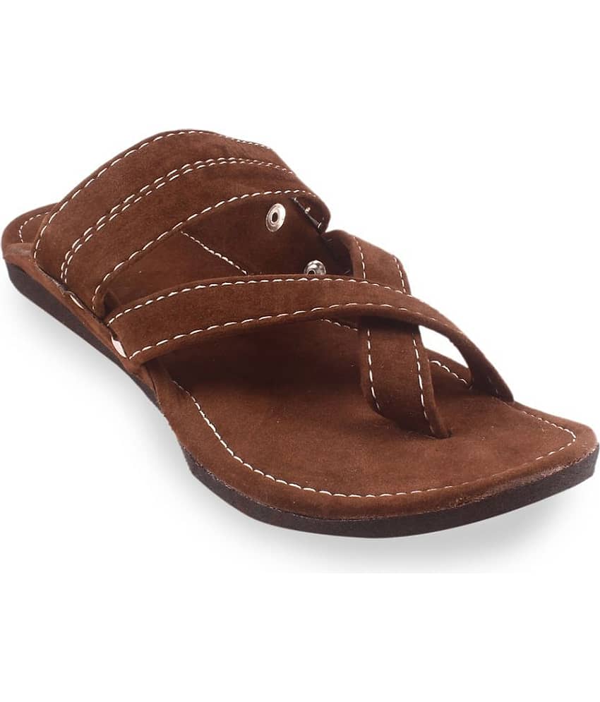 Anjaneya Creations Brown Men's Kolhapuris - Ethnic Shoes | Buy online on ZillyBuy
