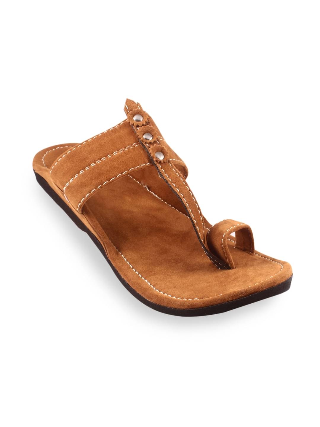 Anjaneya Creations Tan Men's Kolhapuris Anjaneya Creations Tan Men's Kolhapuris