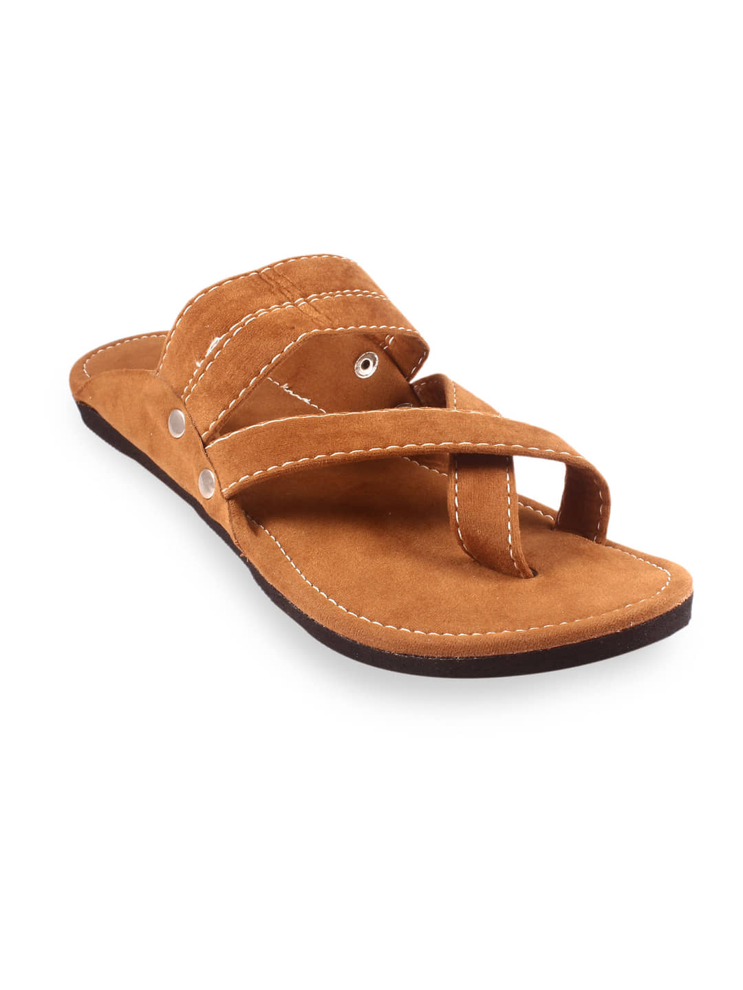 Anjaneya Creations Tan Men's Kolhapuris - Ethnic Shoes | Buy online on ZillyBuy