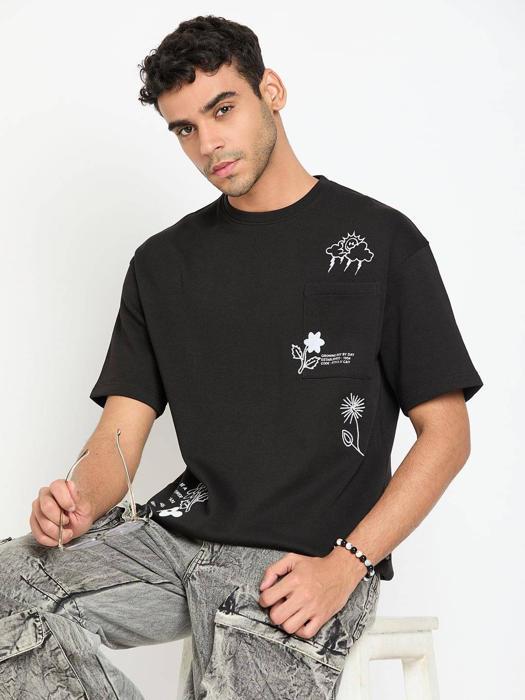 Club York Pack of 1 Cotton Blend Regular Fit Men's T-Shirt ( Black ) Club York Pack of 1 Cotton Blend Regular Fit Men's T-Shirt ( Black )