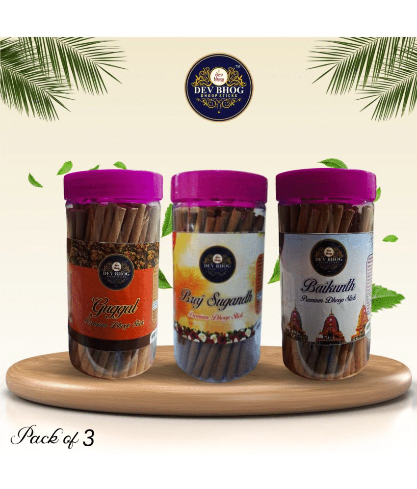 DEV BHOG Dhoop,Incense Dhoop Sticks Guggal,Natural 125 gm ( Pack of 3 ) DEV BHOG Dhoop,Incense Dhoop Sticks Guggal,Natural 125 gm ( Pack of 3 )