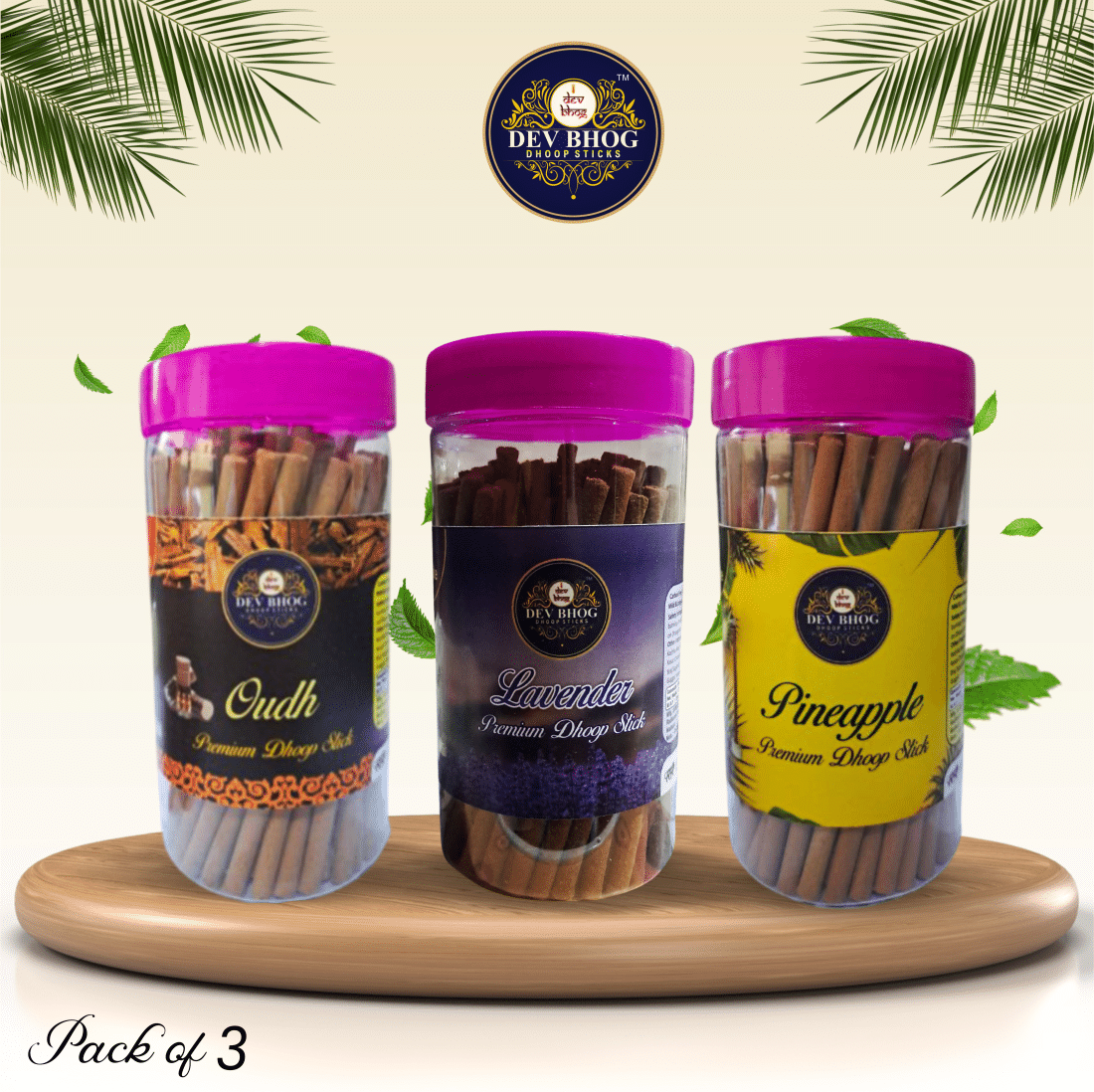 DEV BHOG Dhoop,Incense Dhoop Sticks Lavender,Oudh,Pineapple 125 gm ( Pack of 3 ) DEV BHOG Dhoop,Incense Dhoop Sticks Lavender,Oudh,Pineapple 125 gm ( Pack of 3 )