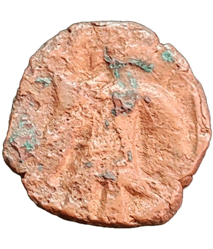Extremely Rare 1 Drachm VAsudaeva1 Standing King and Bull Nandi Left Kushan Empire Ancient India Coin Extremely Rare 1 Drachm VAsudaeva1 Standing King and Bull Nandi Left Kushan Empire Ancient India Coin