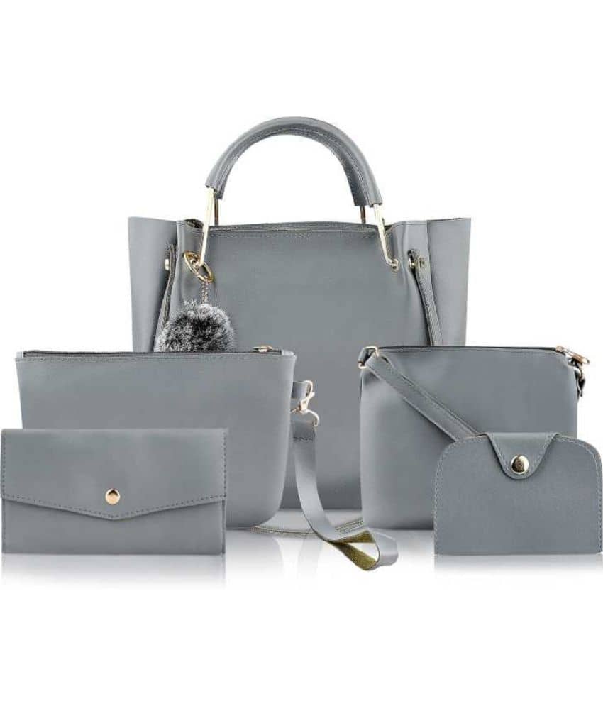 Fargo Light Grey PU Combo - Handbags | Buy online on ZillyBuy