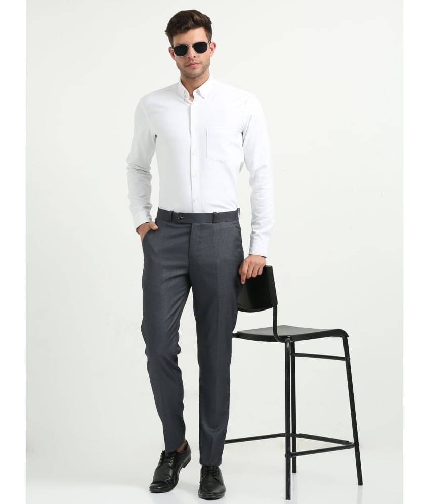     			HETIERS Regular Flat Men's Formal Trouser - Navy Blue ( Pack of 1 )