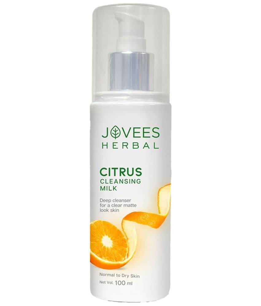 Jovees Herbal Citrus Cleansing Milk For Make-up and Dirt Normal to Dry Skin 100ml (Pack of 1)
