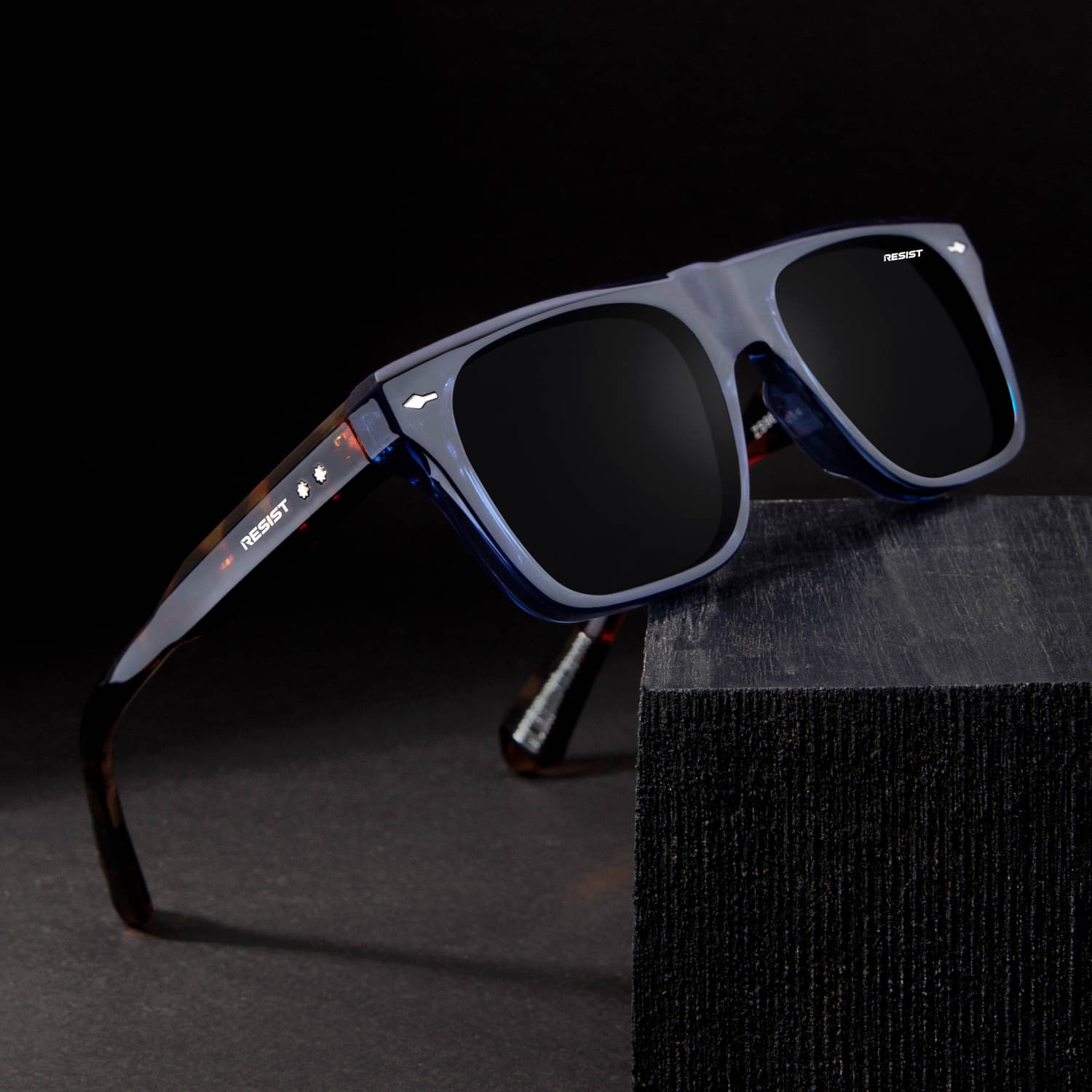 RESIST EYEWEAR Blue Square Sunglasses ( Pack of 1 )     			RESIST EYEWEAR Blue Square Sunglasses ( Pack of 1 )