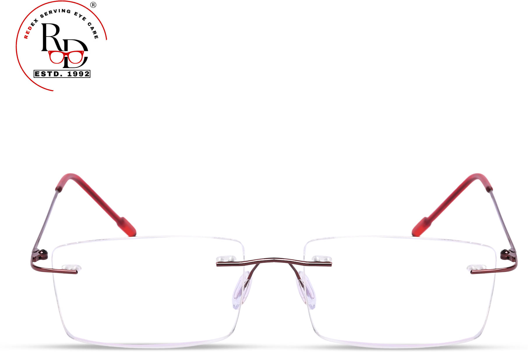 Redex Red Rectangular Eyeglass Frame ( Pack of 1 ) Redex Red Rectangular Eyeglass Frame ( Pack of 1 )