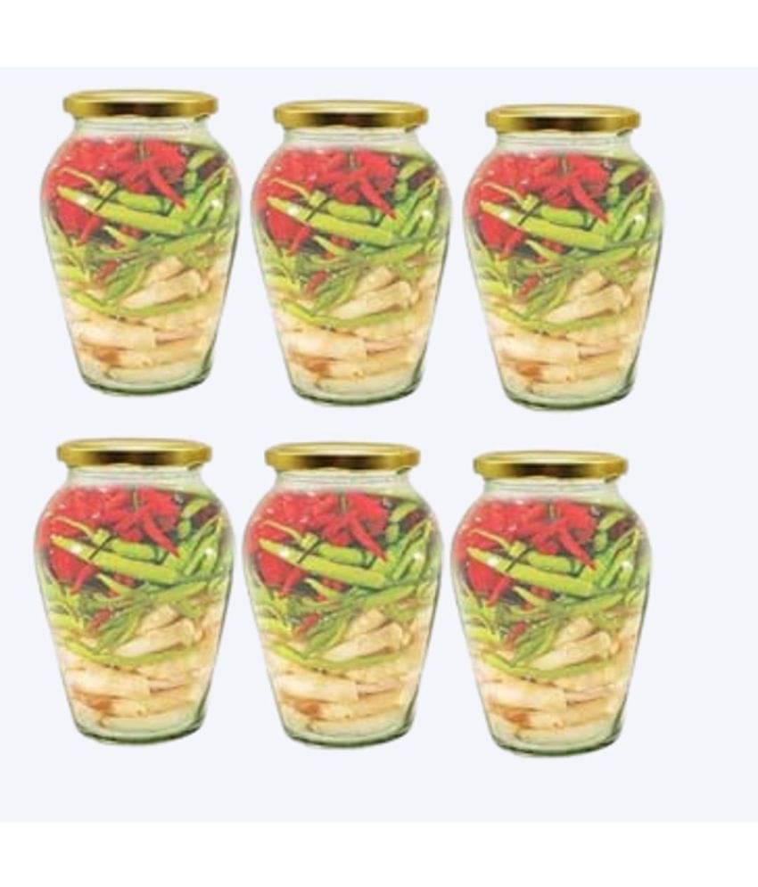     			Somil Glass Container Jar Glass Transparent Utility Container ( Set of 6 )