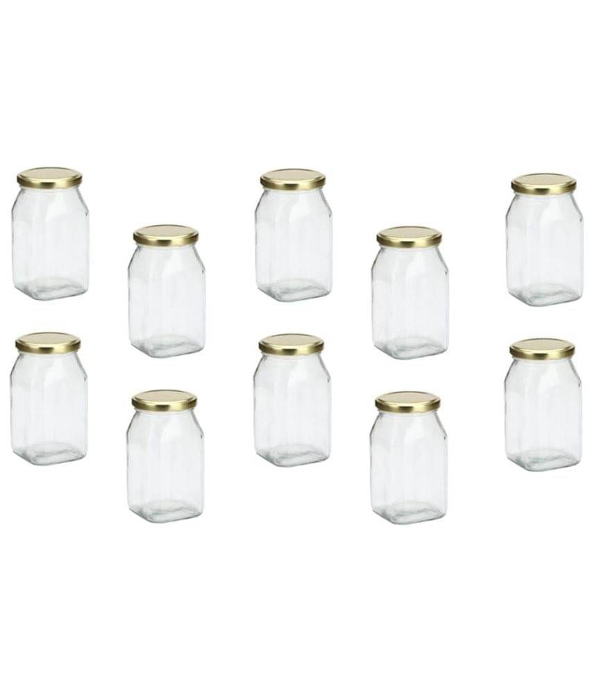 Somil Glass Container Jar Glass Transparent Utility Container ( Set of 10 ) Somil Glass Container Jar Glass Transparent Utility Container ( Set of 10 )