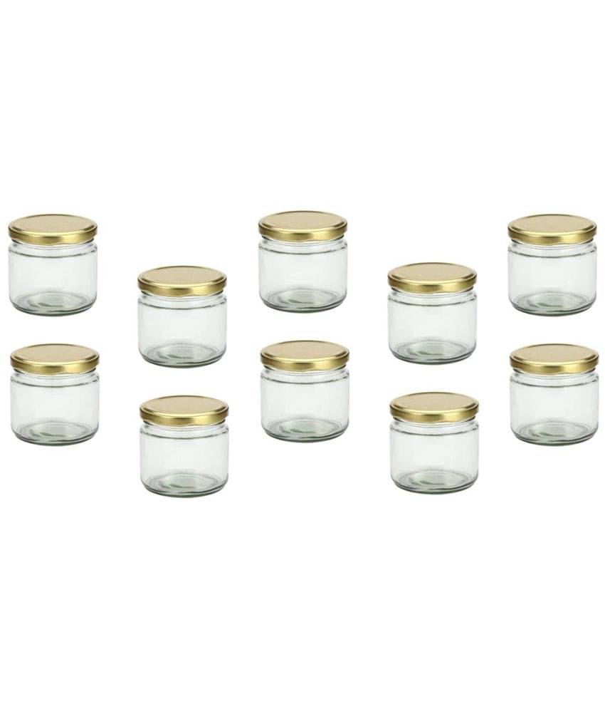     			Somil Glass Container Jar Glass Transparent Utility Container ( Set of 10 )