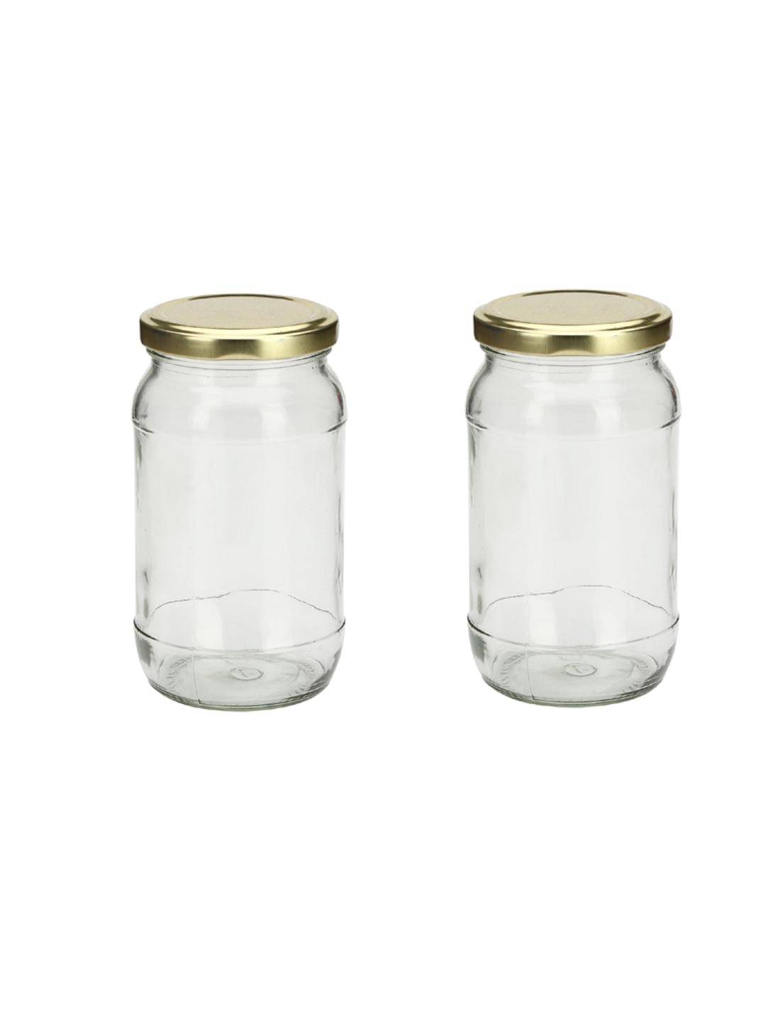     			Somil Glass Container Jar Glass Transparent Utility Container ( Set of 2 )