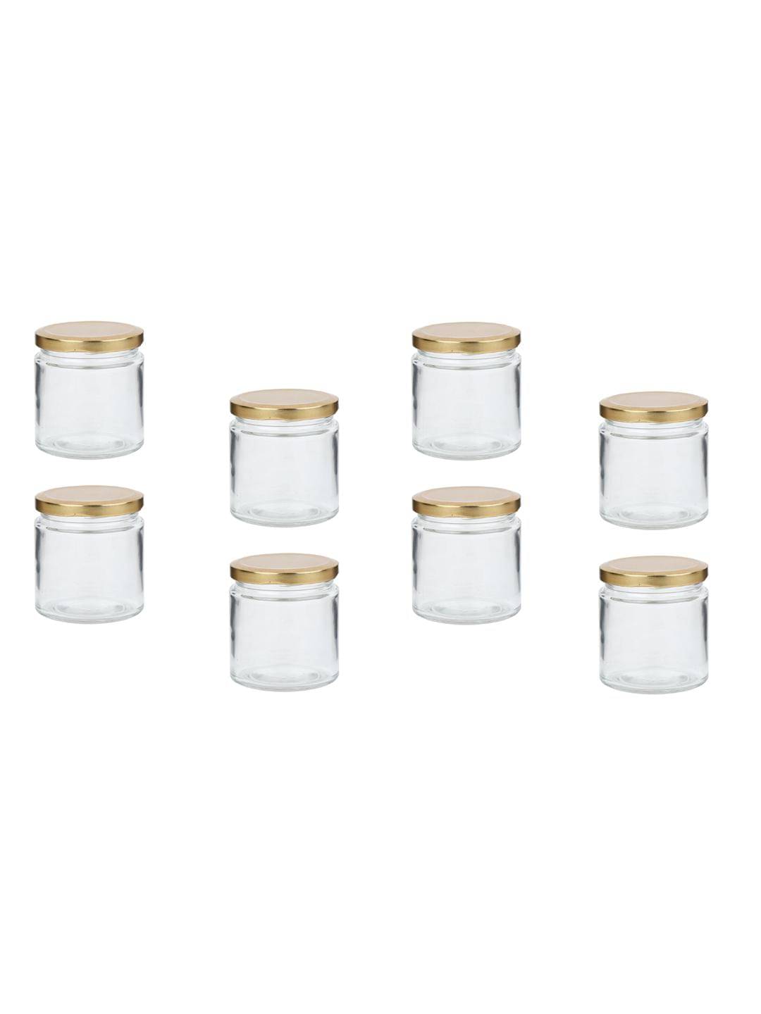     			Somil Glass Container Jar Glass Transparent Utility Container ( Set of 8 )