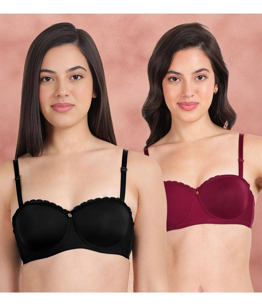     			Susie Pack of 2 Nylon Lightly Padded Women's Balconette Bra ( Multicolor ) susi-c2b-1448