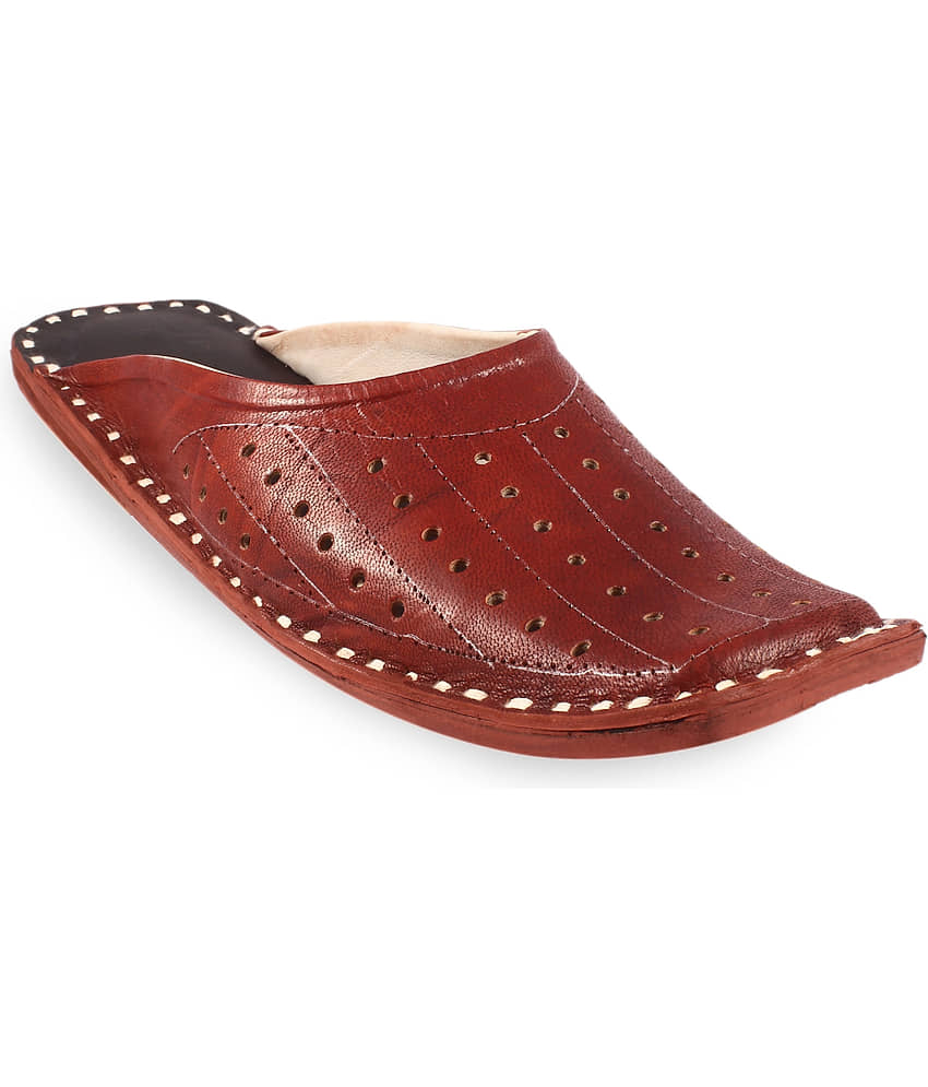 Anjaneya Creations Brown Men's Mule - Ethnic Shoes | Buy online on ZillyBuy