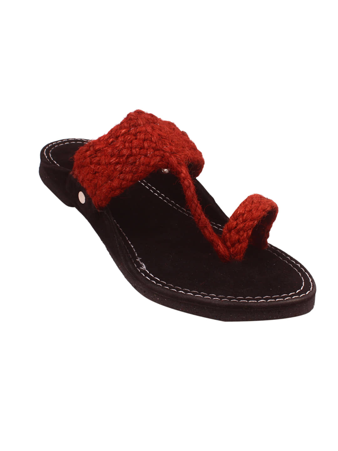 Anjaneya Creations Red Men's Kolhapuris - Ethnic Shoes | Buy online on ZillyBuy