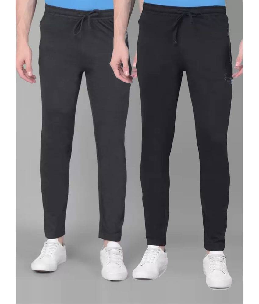 Dollar Force nxt Multicolor Cotton Men's Trackpants ( Pack of 2 ) Dollar Force nxt Multicolor Cotton Men's Trackpants ( Pack of 2 )